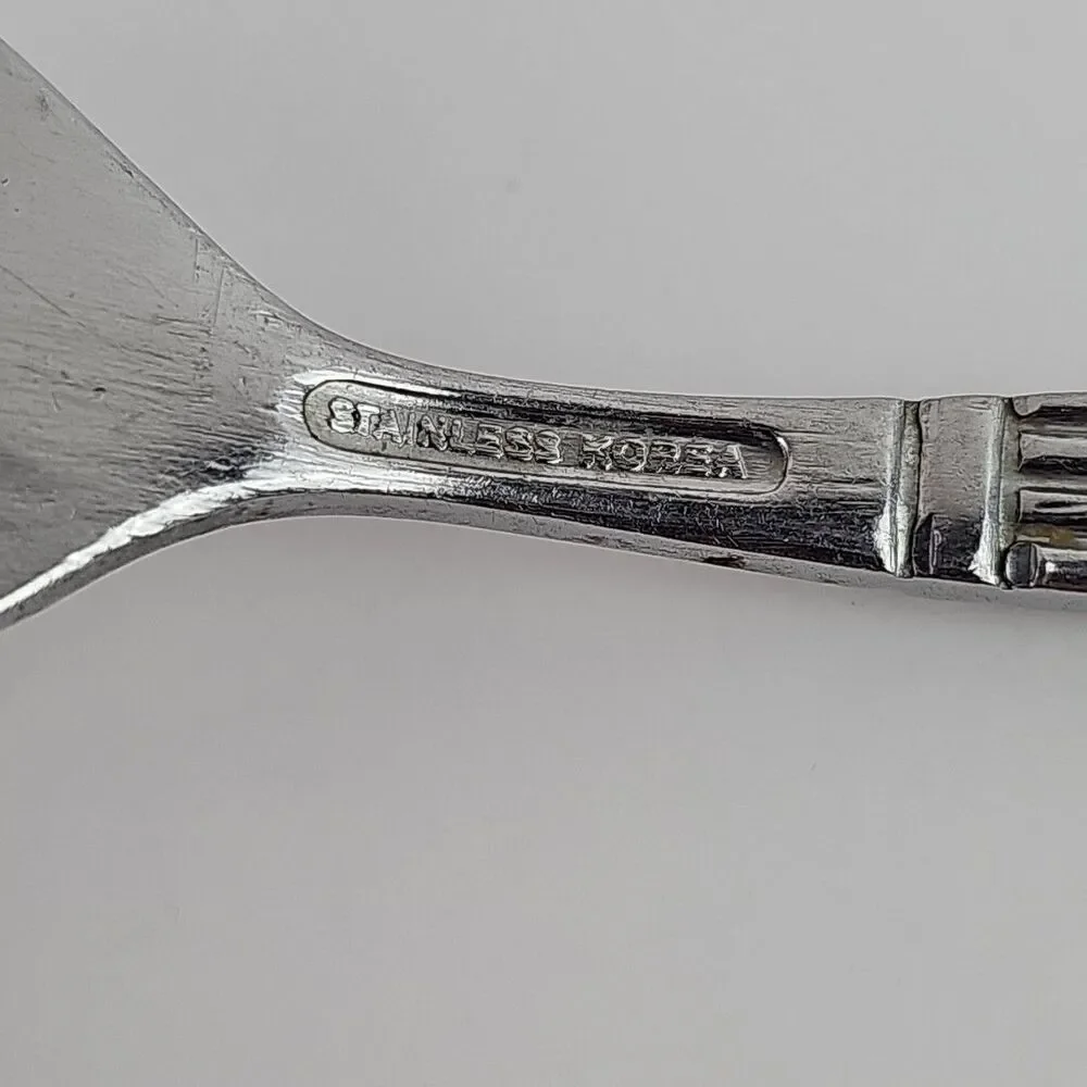 Stainless Steel Set of 13 Flatware Knives Salad Forks Tea Spoons Made In Korea